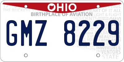 OH license plate GMZ8229