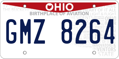 OH license plate GMZ8264