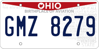 OH license plate GMZ8279