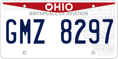 OH license plate GMZ8297