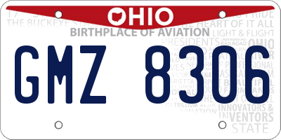 OH license plate GMZ8306