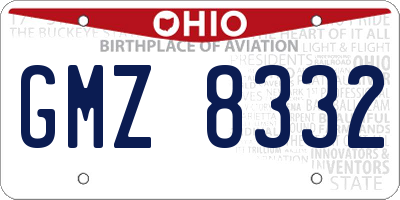 OH license plate GMZ8332
