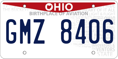OH license plate GMZ8406