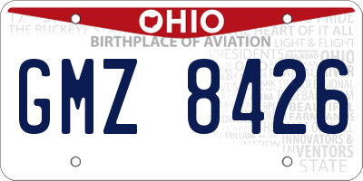 OH license plate GMZ8426