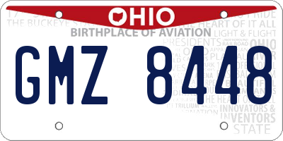 OH license plate GMZ8448