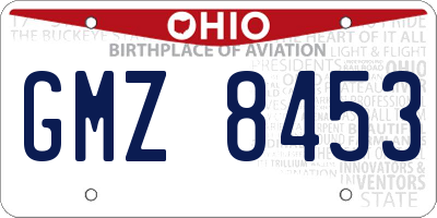 OH license plate GMZ8453