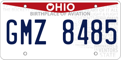 OH license plate GMZ8485