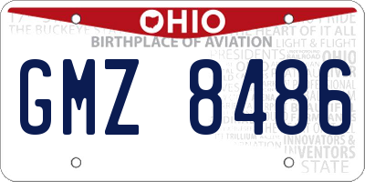 OH license plate GMZ8486