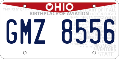 OH license plate GMZ8556