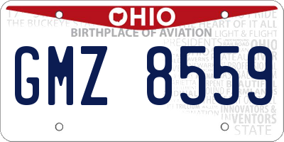 OH license plate GMZ8559