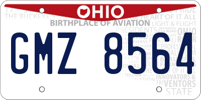 OH license plate GMZ8564