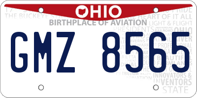 OH license plate GMZ8565