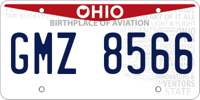 OH license plate GMZ8566