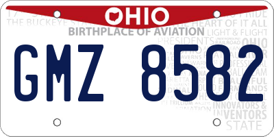 OH license plate GMZ8582