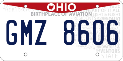 OH license plate GMZ8606