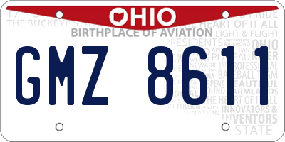 OH license plate GMZ8611