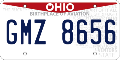 OH license plate GMZ8656