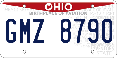 OH license plate GMZ8790