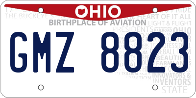 OH license plate GMZ8823