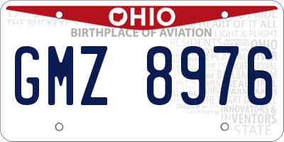 OH license plate GMZ8976