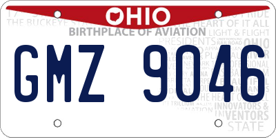 OH license plate GMZ9046