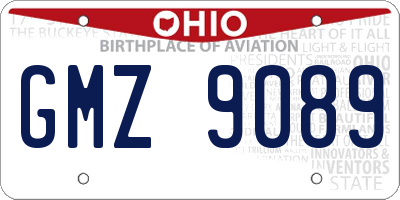 OH license plate GMZ9089