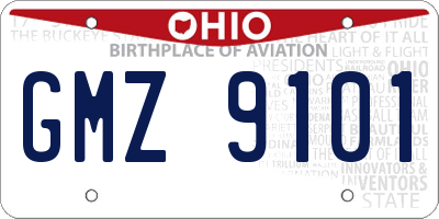OH license plate GMZ9101