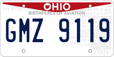 OH license plate GMZ9119