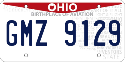 OH license plate GMZ9129