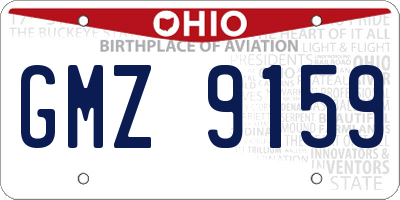 OH license plate GMZ9159