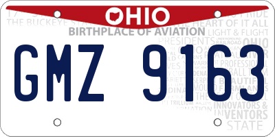 OH license plate GMZ9163