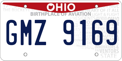 OH license plate GMZ9169