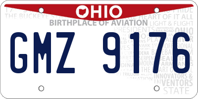 OH license plate GMZ9176