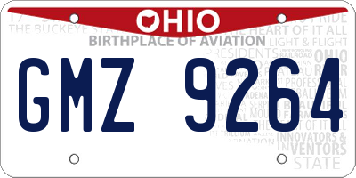 OH license plate GMZ9264