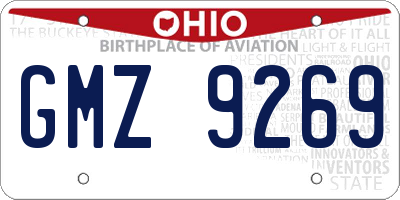 OH license plate GMZ9269