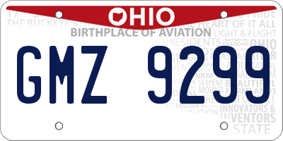 OH license plate GMZ9299