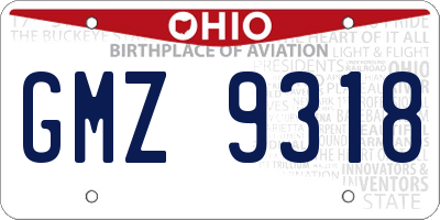 OH license plate GMZ9318