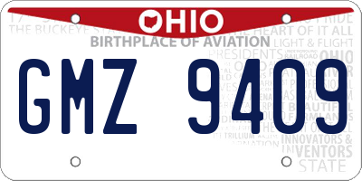 OH license plate GMZ9409