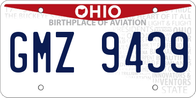 OH license plate GMZ9439