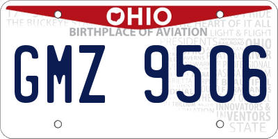 OH license plate GMZ9506
