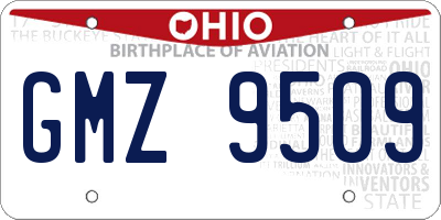 OH license plate GMZ9509
