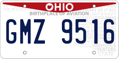 OH license plate GMZ9516