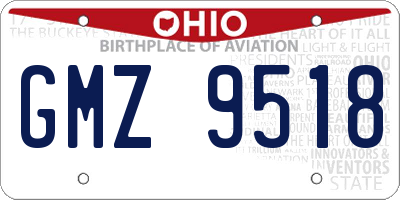 OH license plate GMZ9518