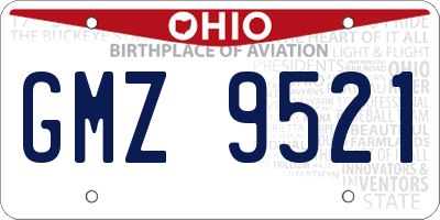 OH license plate GMZ9521