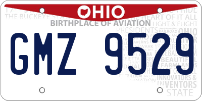 OH license plate GMZ9529