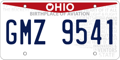 OH license plate GMZ9541