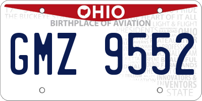 OH license plate GMZ9552