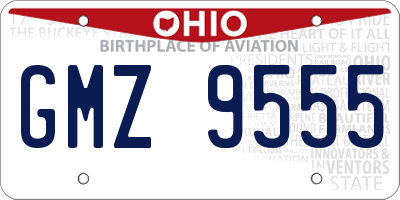 OH license plate GMZ9555