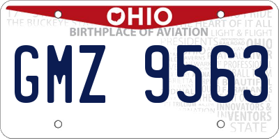 OH license plate GMZ9563