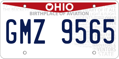 OH license plate GMZ9565